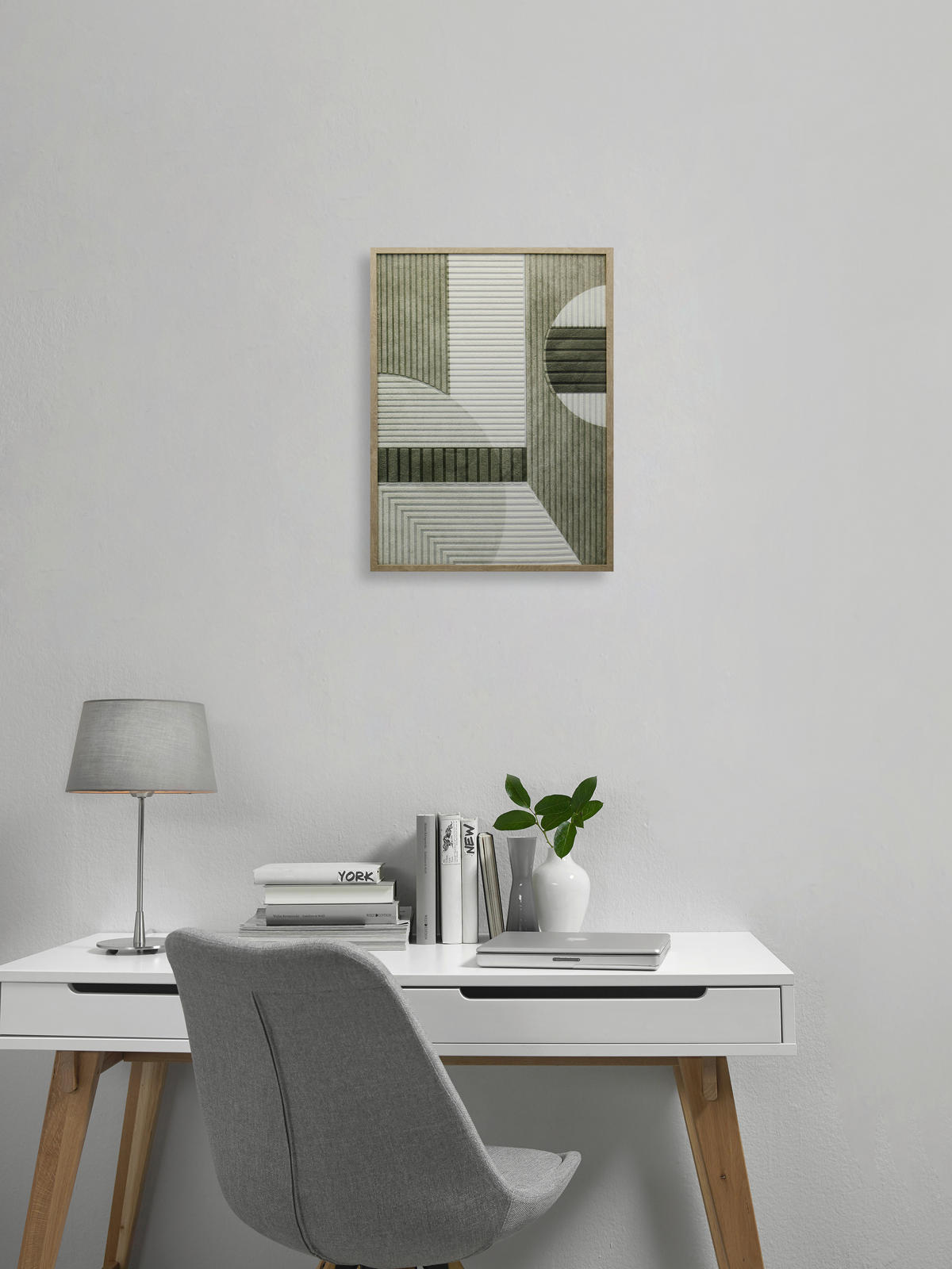 LEINWANDBILD Abstraktes 50/70 cm  - Naturfarben/Grün, Trend, Holzwerkstoff/Kunststoff (50/70cm) - Monee