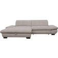 ECKSOFA in Mikrofaser Hellgrau  - Hellgrau/Schwarz, Design, Textil/Metall (198/290cm) - Xora