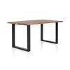 ESSTISCH Akazie vollmassiv rechteckig Naturfarben, Schwarz  - Schwarz/Naturfarben, MODERN, Holz/Metall (120/80/75cm) - Livetastic