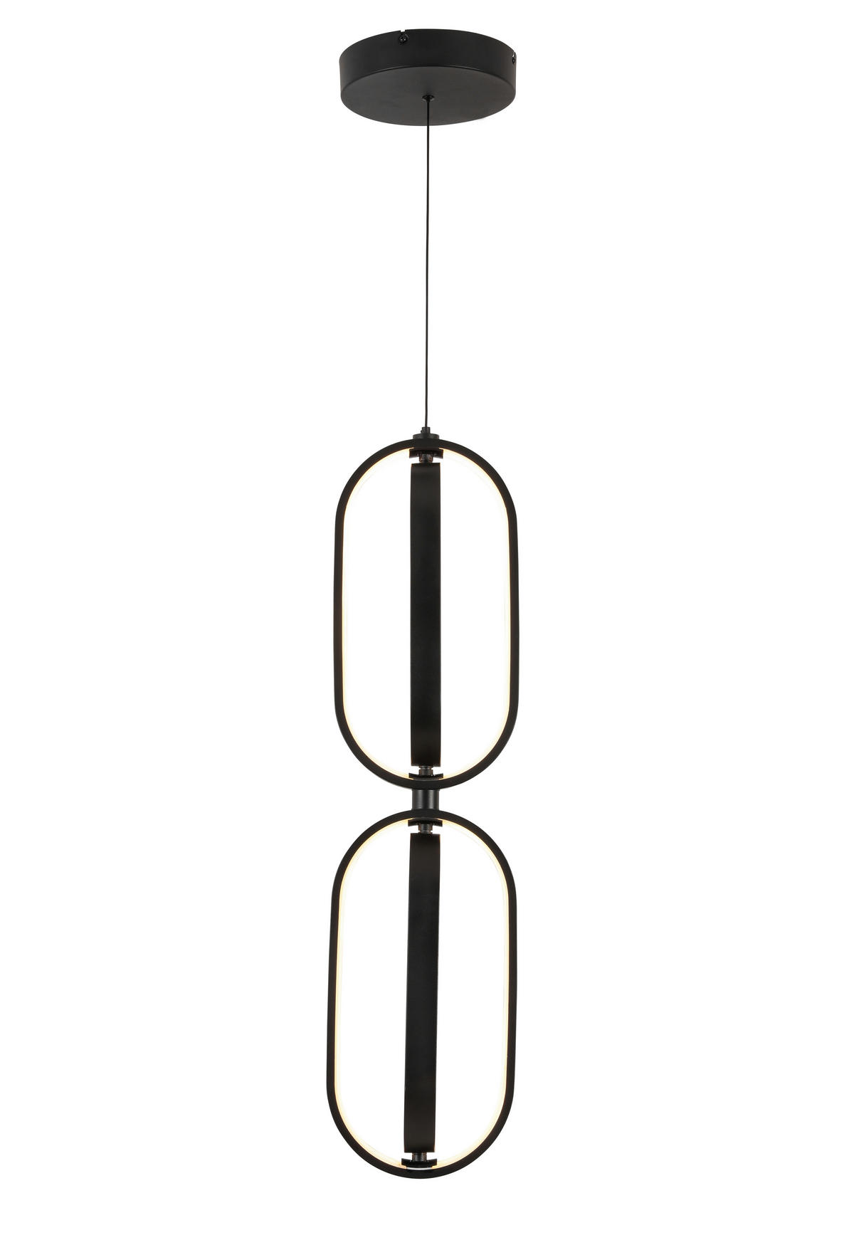 ZÁVESNÉ LED SVIETIDLO, 21/200 cm  - čierna, Design, kov/plast (21/200cm) - Novel