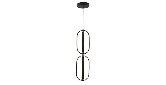 LED-HÄNGELEUCHTE 21/200 cm - Schwarz, Design, Kunststoff/Metall (21/200cm) - Novel