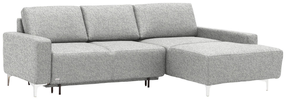 ECKSOFA  in Mikrovelours Naturfarben  248/160 cm  - Alufarben/Naturfarben, Design, Textil/Metall (248/160cm) - Sedda