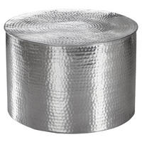 COUCHTISCH in Metall 61/61/40,5 cm  - Silberfarben, LIFESTYLE, Metall (61/61/40,5cm) - MID.YOU