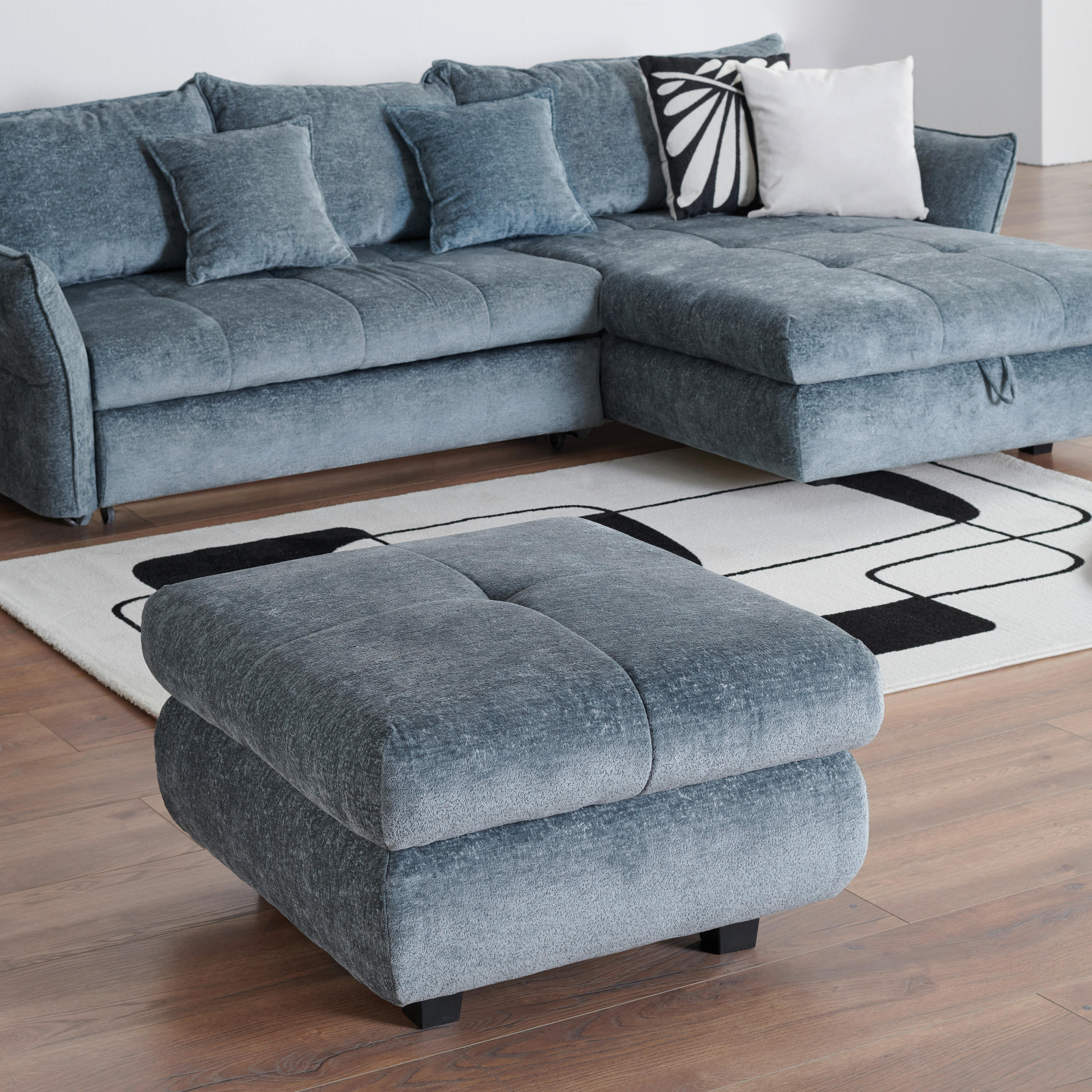UGAONA GARNITURA žalfija zelena  - crna/žalfija zelena, Konvencionalno, tekstil/plastika (180/275cm) - Stylife