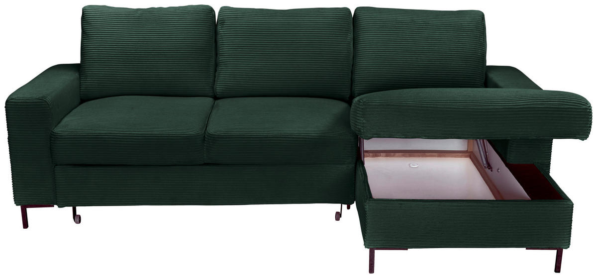 Freisteller von Carryhome ECKSOFA Dunkelgrün Cord.