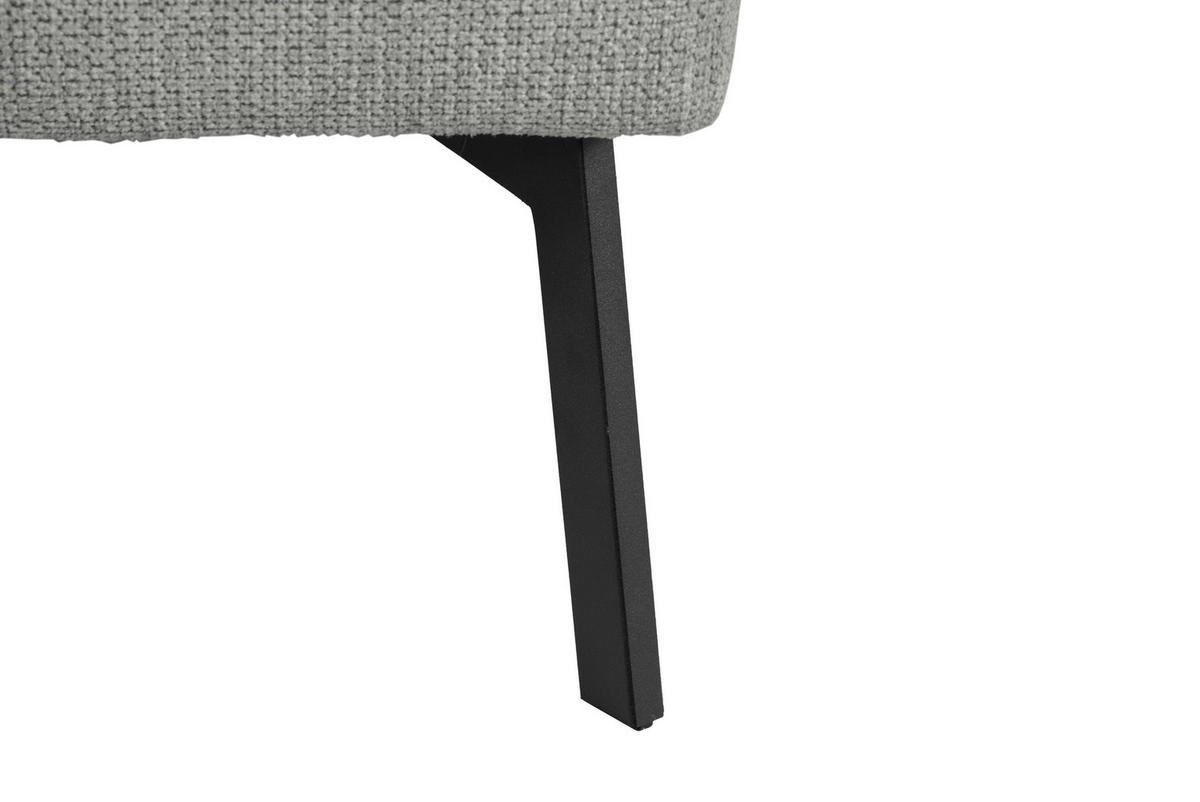 ECKSOFA in Webstoff Blau  - Blau/Schwarz, Design, Textil/Metall (188/296cm) - Livetastic