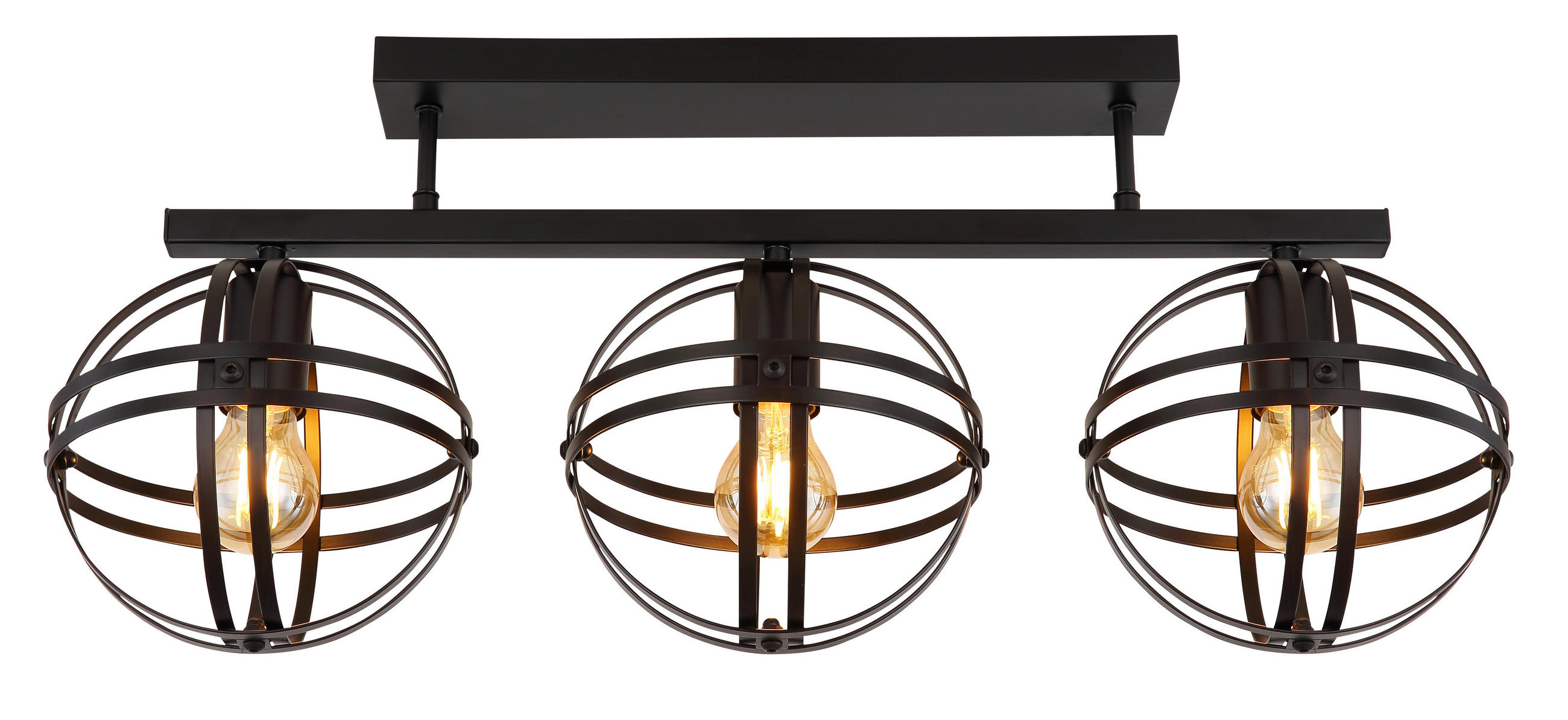 DECKENLEUCHTE 70/20/32 cm   - Schwarz, Trend, Metall (70/20/32cm) - Globo