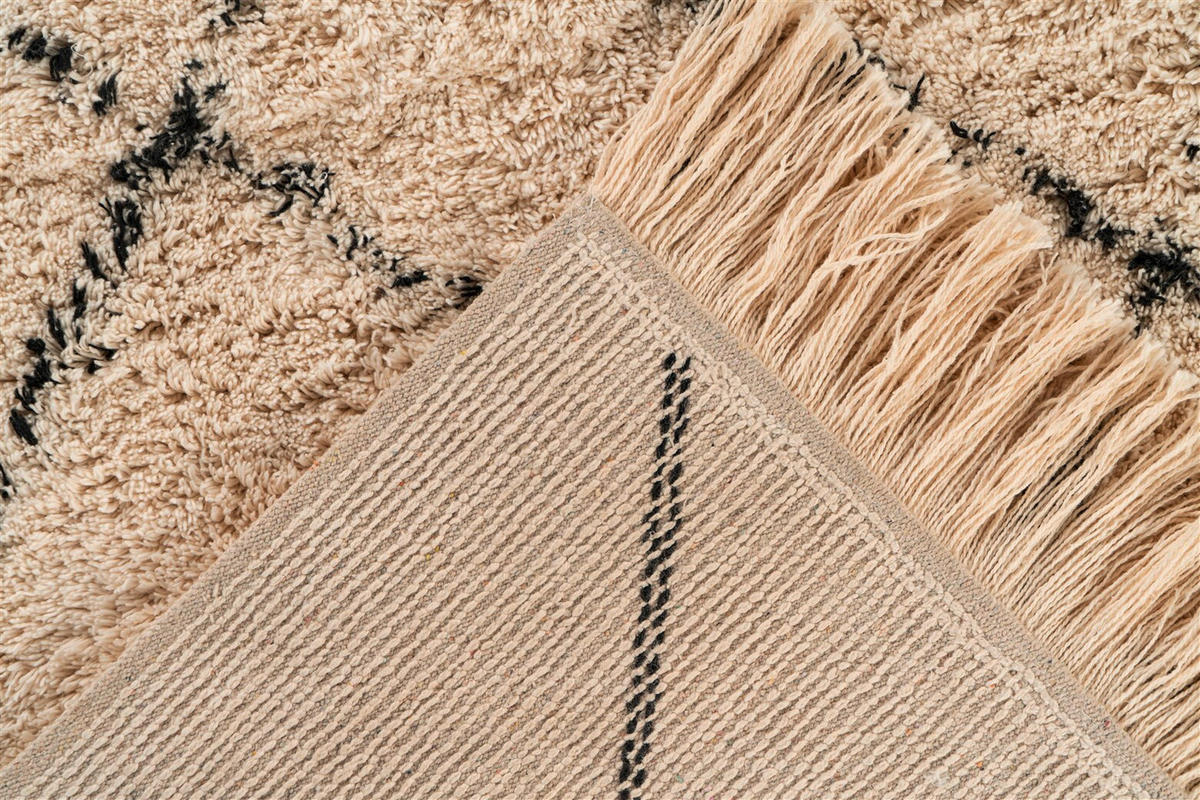 TEPPICH 160/230 cm Mylen 625 Creme / Schwarz Creme, Schwarz  - Creme/Schwarz, KONVENTIONELL, Textil (160/230cm)