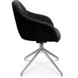 ARMLEHNSTUHL  in Aluminium Flachgewebe  - Anthrazit/Alufarben, Design, Textil/Metall (58/81,5-84,5/60cm) - Johann Jakob