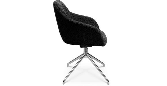 ARMLEHNSTUHL in Aluminium Flachgewebe - Anthrazit/Alufarben, Design, Textil/Metall (58/81,5-84,5/60cm) - Johann Jakob
