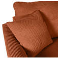 ECKSOFA Kupferfarben Cord  - Schwarz/Kupferfarben, Design, Kunststoff/Textil (240/175cm) - Landscape