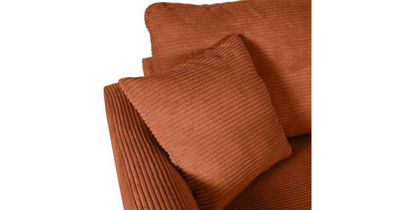 ECKSOFA Kupferfarben Cord  - Schwarz/Kupferfarben, Design, Kunststoff/Textil (240/175cm) - Landscape