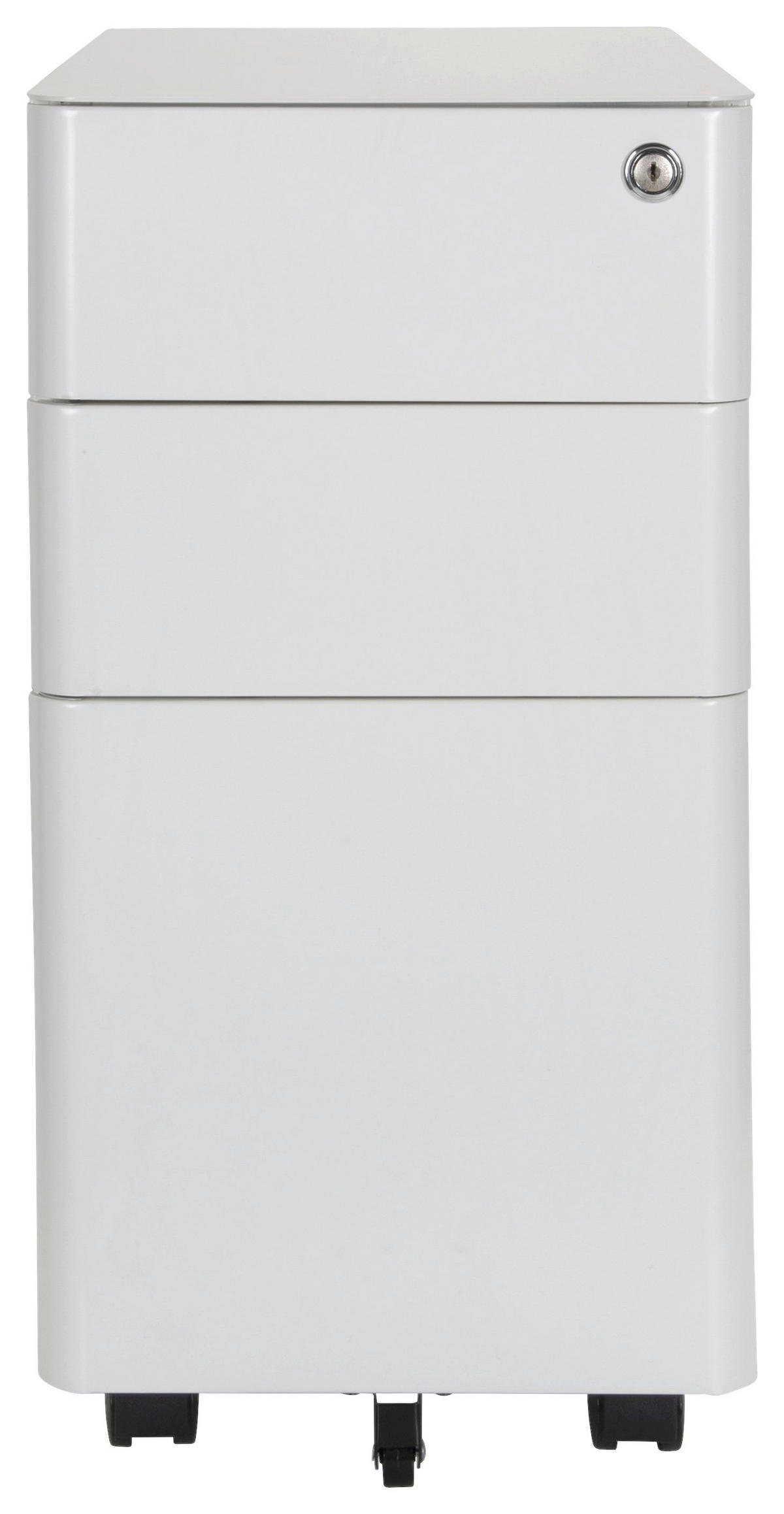 ROLLCONTAINER Weiß  - Weiß, MODERN, Kunststoff/Metall (30/59/50cm) - MID.YOU