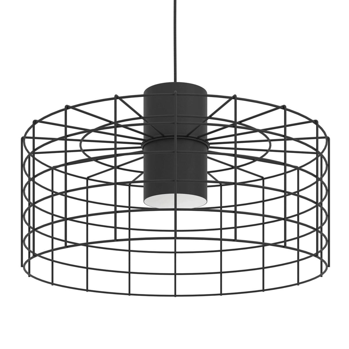 HÄNGELEUCHTE 48/110 cm  - Schwarz/Weiß, Design, Metall (48/110cm) - Eglo