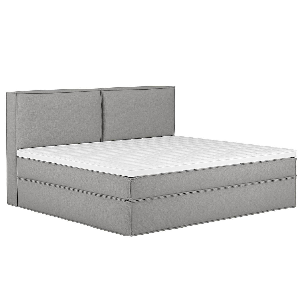 BOXSPRINGBETT 240/200 cm  in Hellgrau  - Hellgrau, Design, Textil (240/200cm) - home24