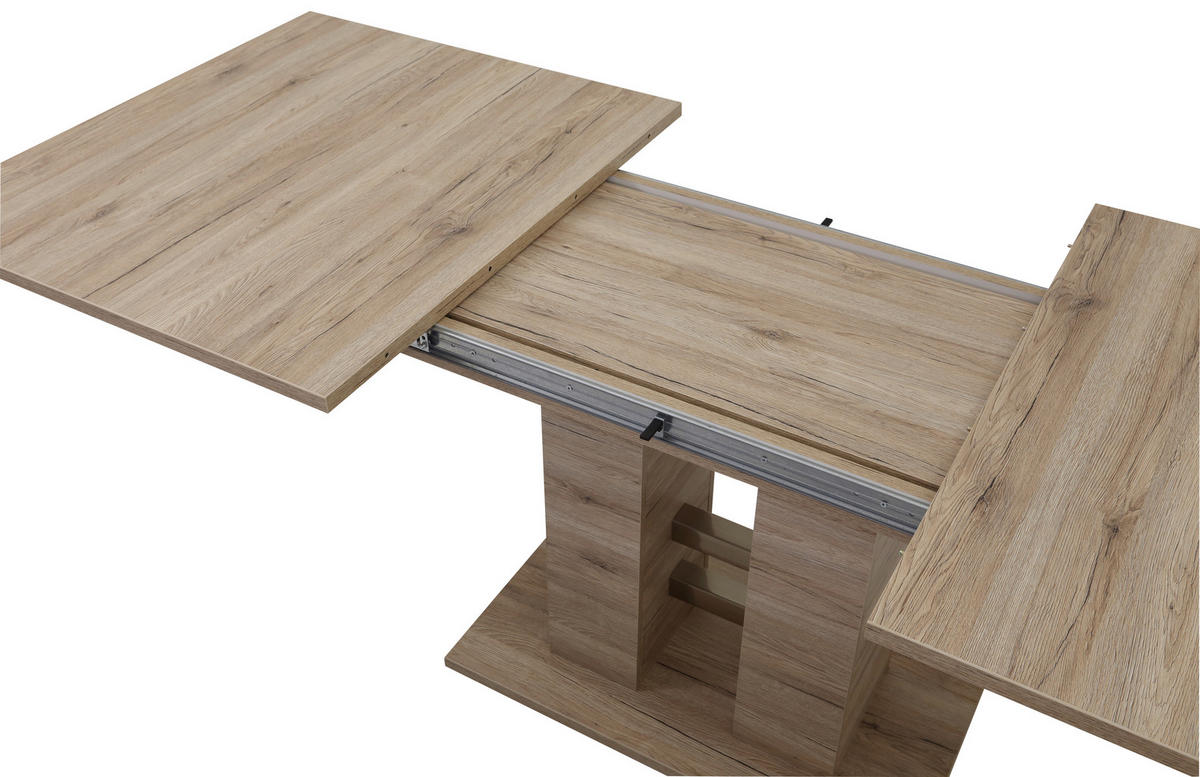 ESSTISCH in Holzwerkstoff 140-220/90/76 cm  - Eichefarben, Design, Holzwerkstoff (140-220/90/76cm) - Carryhome