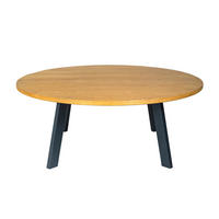SOFFBORD i trä 115/115/45 cm  - svart/ekfärgad, Modern, metall/trä (115/115/45cm) - Niels Andersson