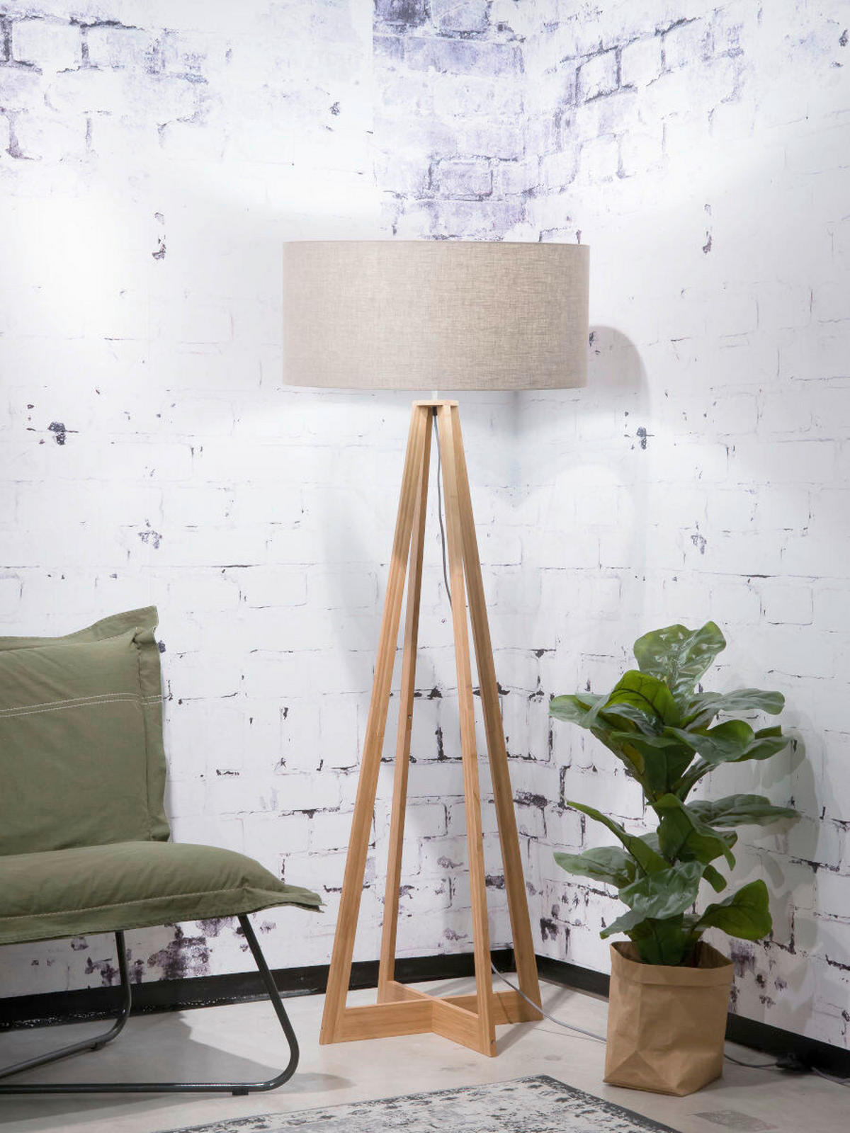 STEHLEUCHTE 60/158 cm    - Naturfarben, Trend (60/158cm) - Good & Mojo