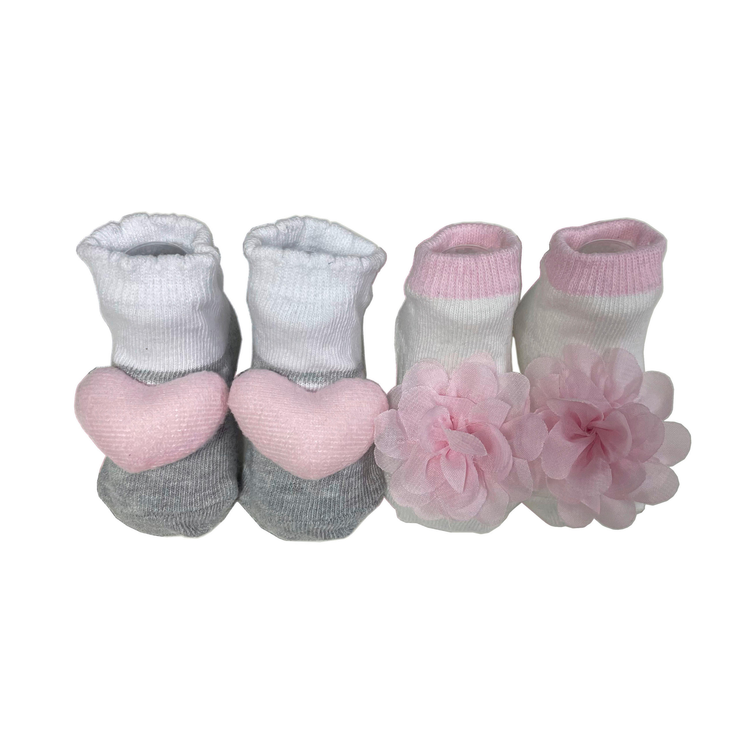 STRUMPOR 2 styck  - vit/pink, Basics, textil (0-6 Mnull) - Patinio