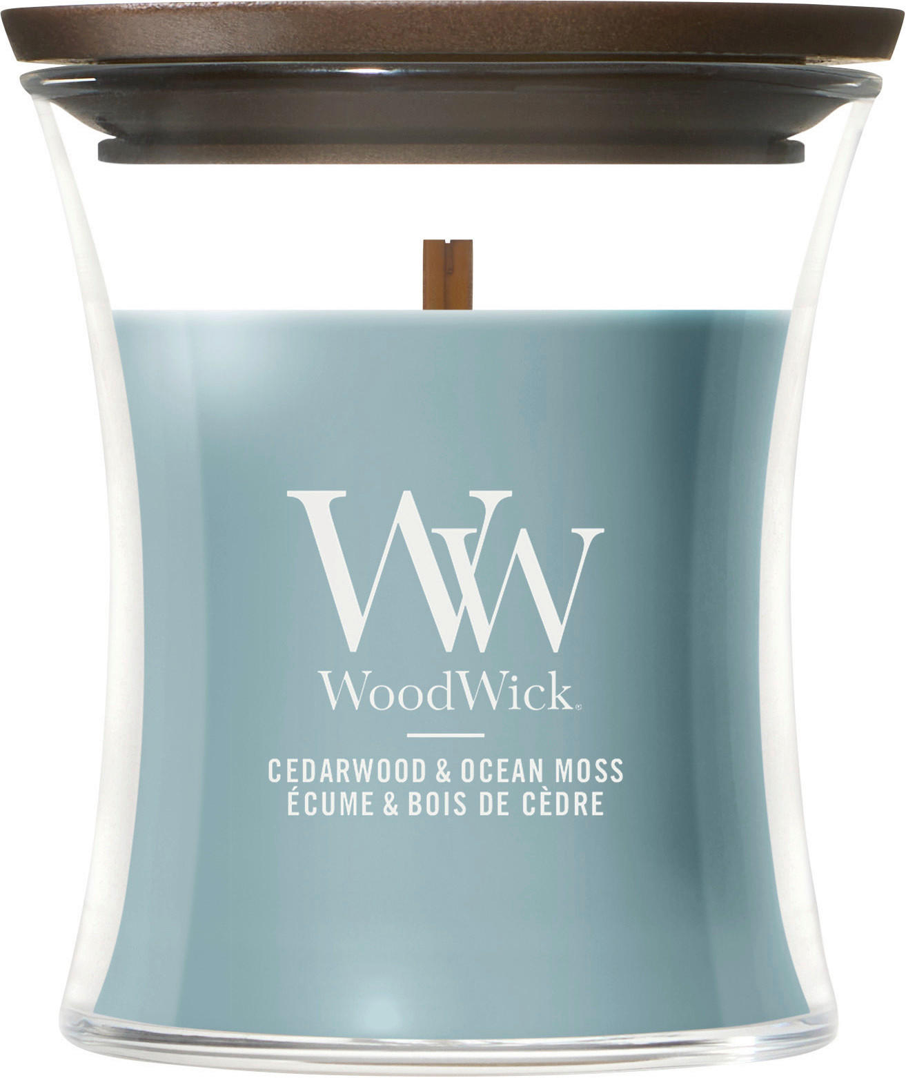 VONNÁ SVÍČKA  - čiré/vínově červená, Basics, parafín/sklo (7/8,3/7cm) - WoodWick