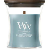 VONNÁ SVÍČKA  - čiré/vínově červená, Basics, parafín/sklo (7/8,3/7cm) - WoodWick