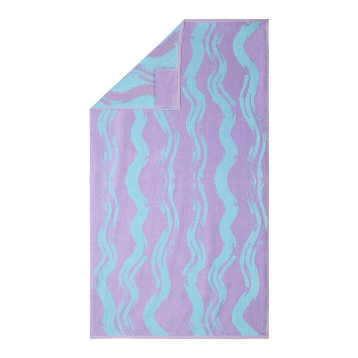 RUČNIK ZA PLAŽU 180/100 cm , siva  coast lines  - siva, Konvencionalno, tekstil (180/100cm) - Vossen