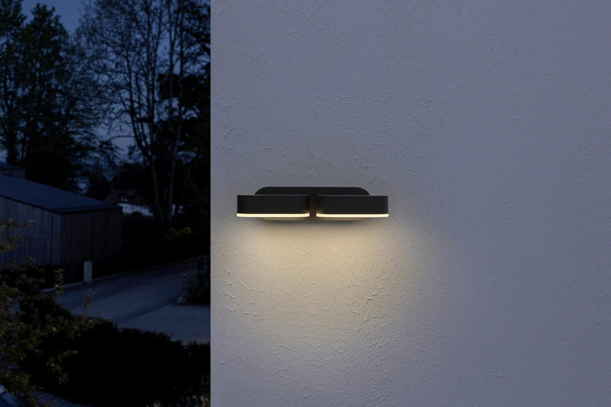 LED-AUßENLEUCHTE 10/23/5,4 cm   - Dunkelgrau, Basics, Kunststoff/Metall (10/23/5,4cm) - Osram