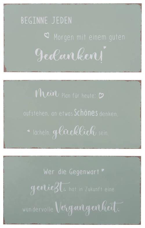 DEKOSCHILD 40/20 cm  - Salbeigrün, Basics, Metall (40/20cm)