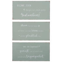 DEKOSCHILD 40/20 cm  - Salbeigrün, Basics, Metall (40/20cm)