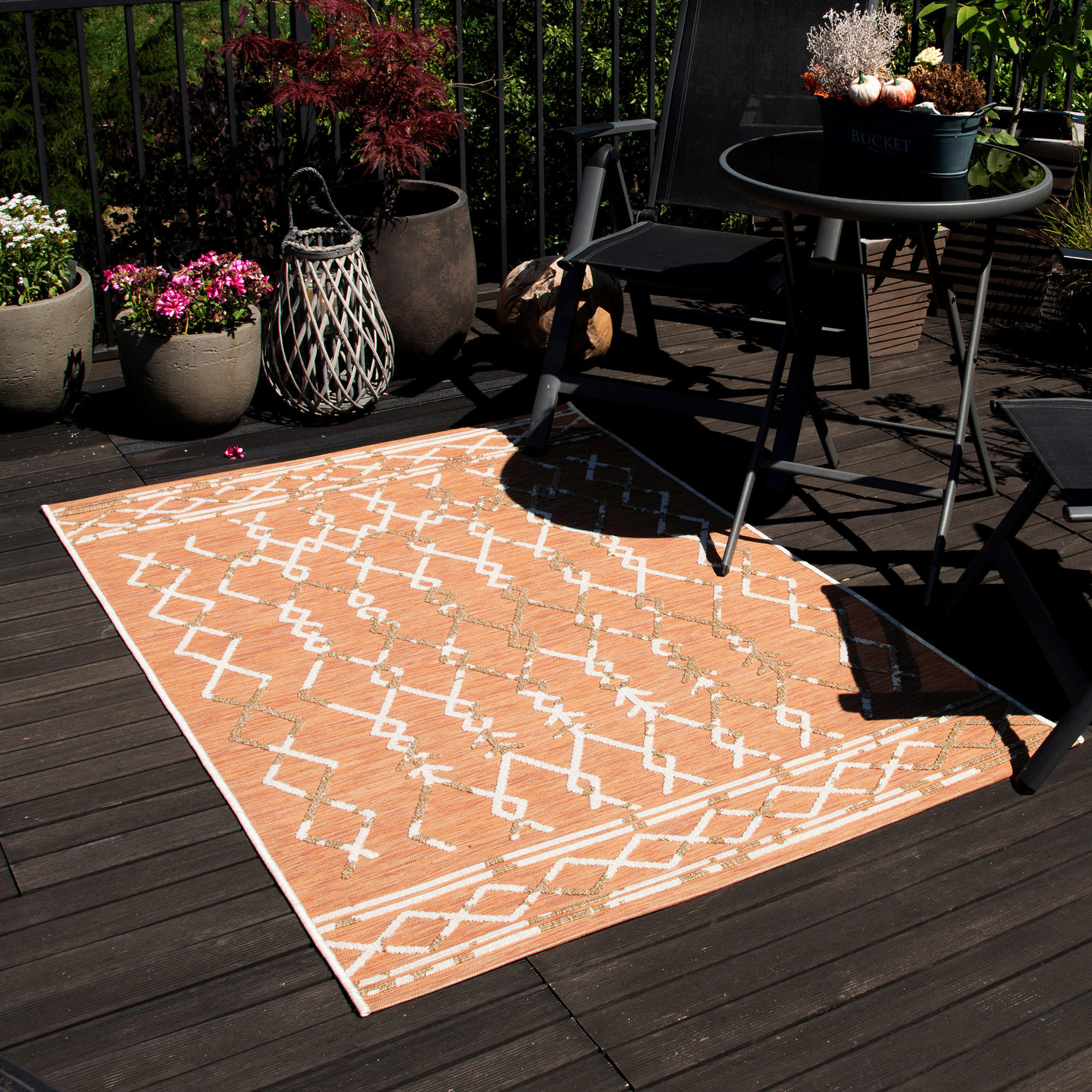 UTOMHUSMATTA 120/170 cm Road  - terrakotta, Basics, textil (120/170cm) - Livetastic