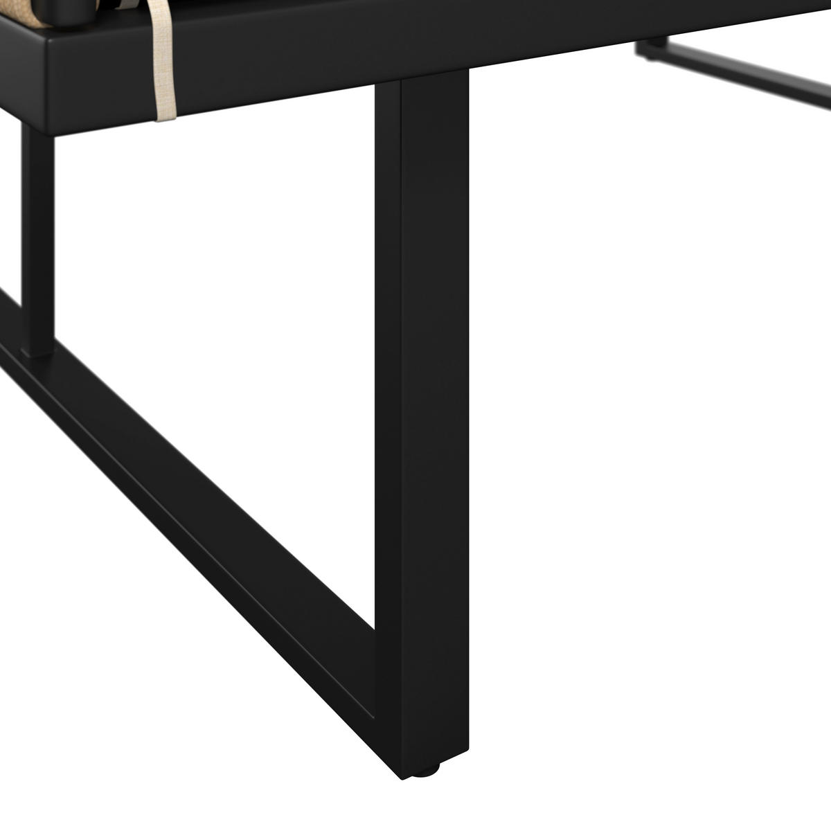 SONNENINSEL 160/120/84 cm  - Schwarz/Grau, MODERN, Kunststoff/Textil (160/120/84cm) - Ambia Garden