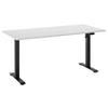 SCHREIBTISCH höhenverstellbar, Kabeldurchlass, Memoryschalter  - Schwarz/Weiß, MODERN, Holzwerkstoff/Metall (160/77/72-120cm) - Carryhome