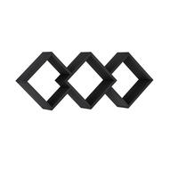 WANDREGAL Schwarz  - Schwarz, Design, Holzwerkstoff (102/42/20cm) - Livetastic