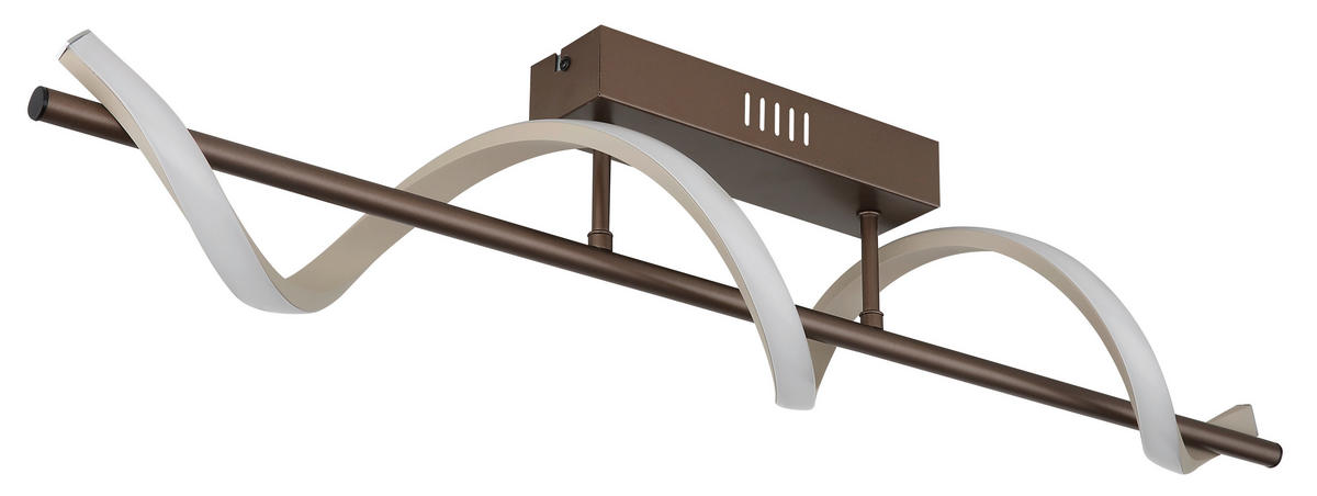 LED PLAFONJERA Spiro  - opal/boja peska, Dizajnerski, metal/plastika (80/15,5/19,6cm)
