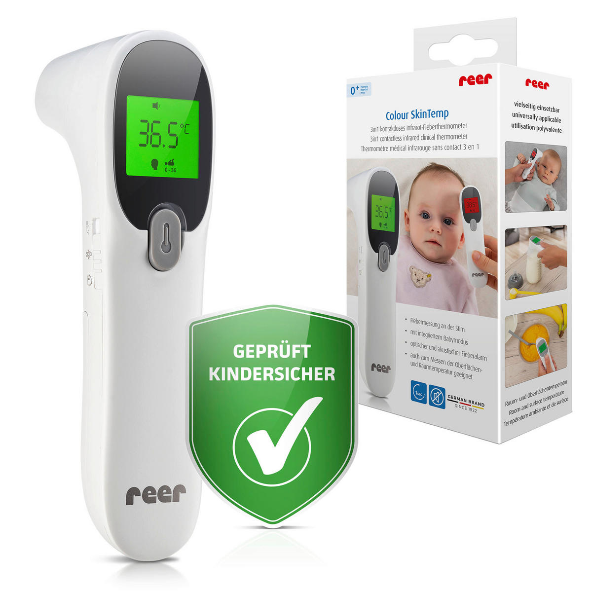 FIEBERTHERMOMETER - Weiß, Basics, Kunststoff (19,5/9,7/5,8cm) - Reer