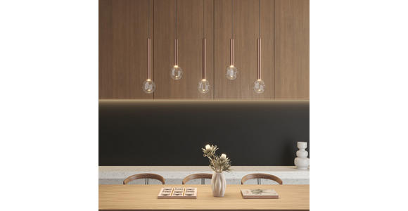 LED-HÄNGELEUCHTE 90/10/180 cm  - Klar/Schwarz, Design, Glas/Metall (90/10/180cm) - Dieter Knoll