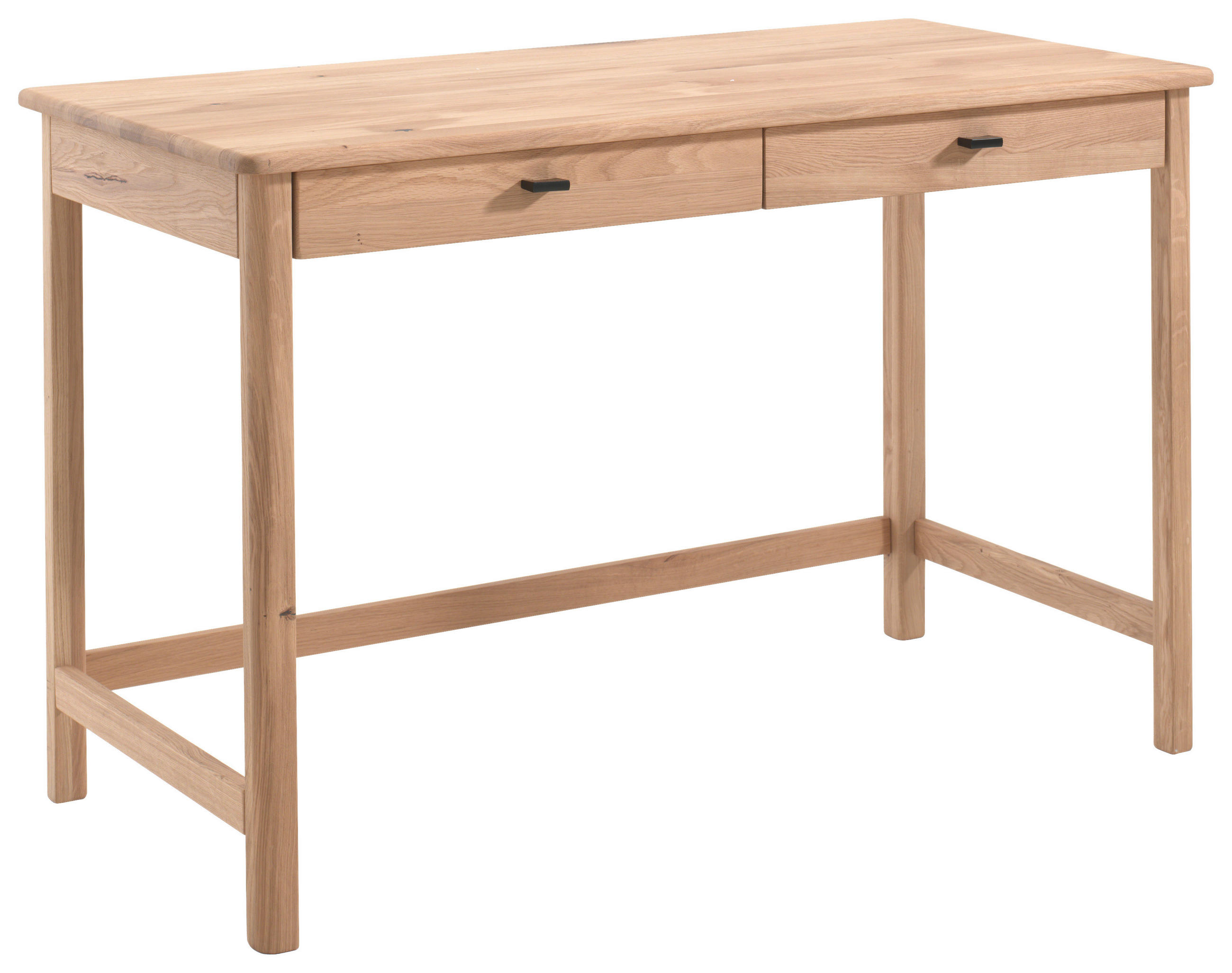 JUGENDSCHREIBTISCH Eiche massiv  - Eichefarben/Schwarz, MODERN, Holz/Metall (120/77/60cm) - MID.YOU