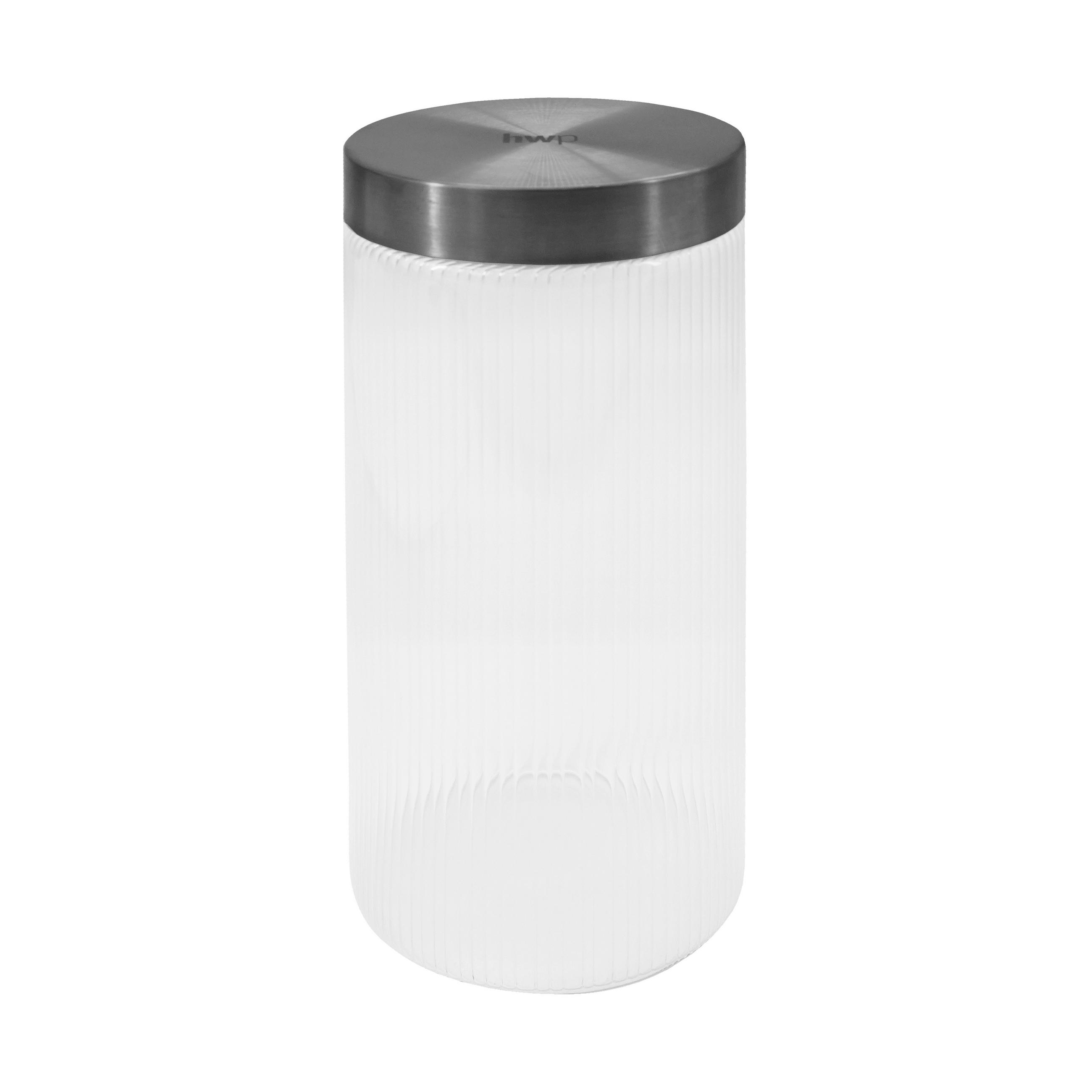 Recipient Depozitare Alimente  1.4 L  - culoare inox/transparent, Basics, plastic/sticlă (10/23cm) - Homeware Profession.