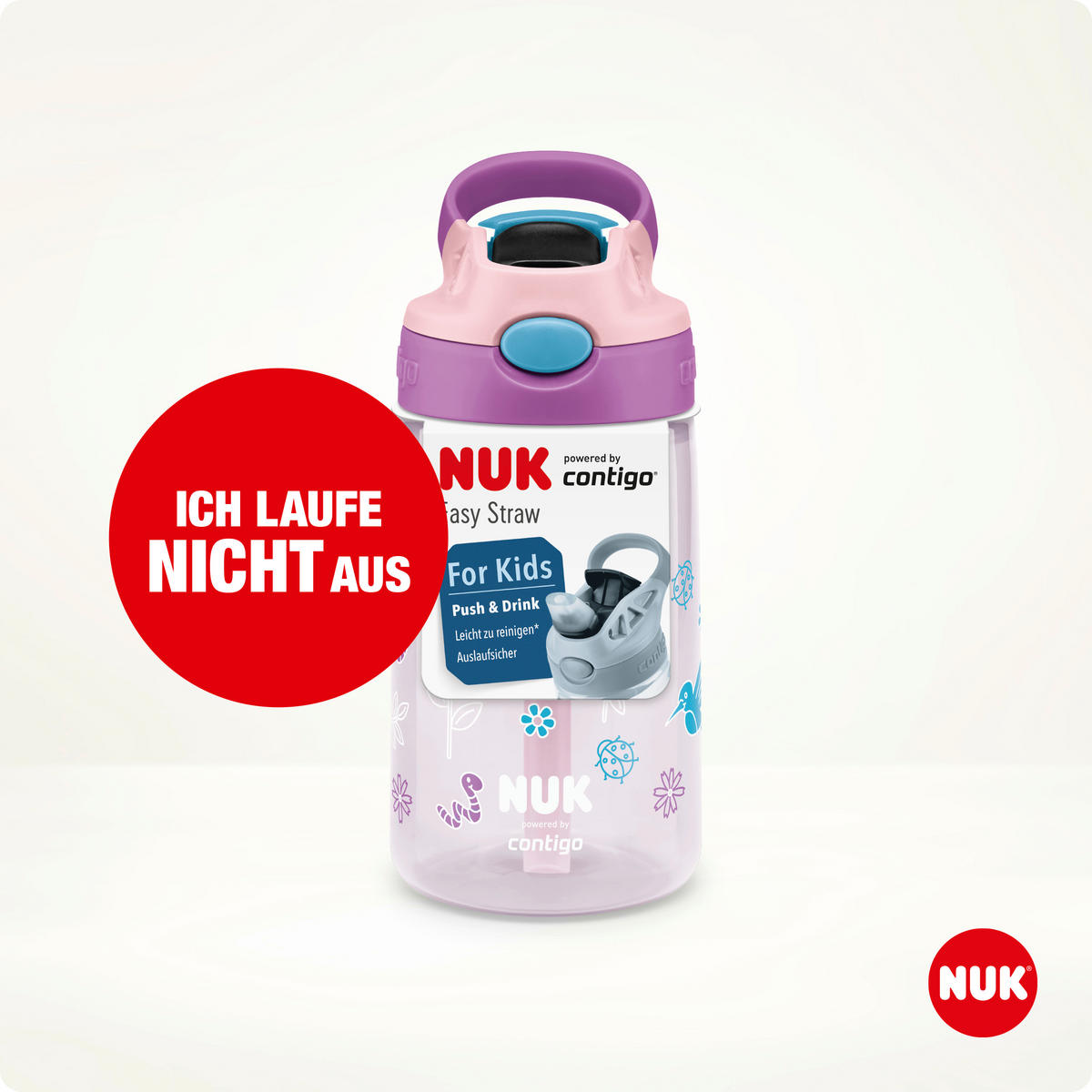TRINKHALMBECHER - Türkis/Transparent, Basics, Kunststoff (9,8/7,5/17,8cm) - NUK