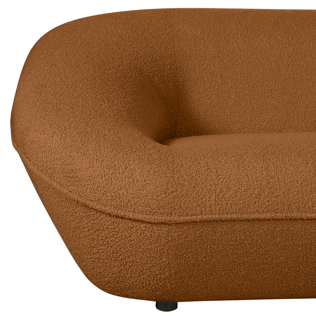 2-SITZER-SOFA in Flachgewebe Rostfarben  - Rostfarben/Schwarz, KONVENTIONELL, Kunststoff/Textil (223/79/94cm) - Carryhome