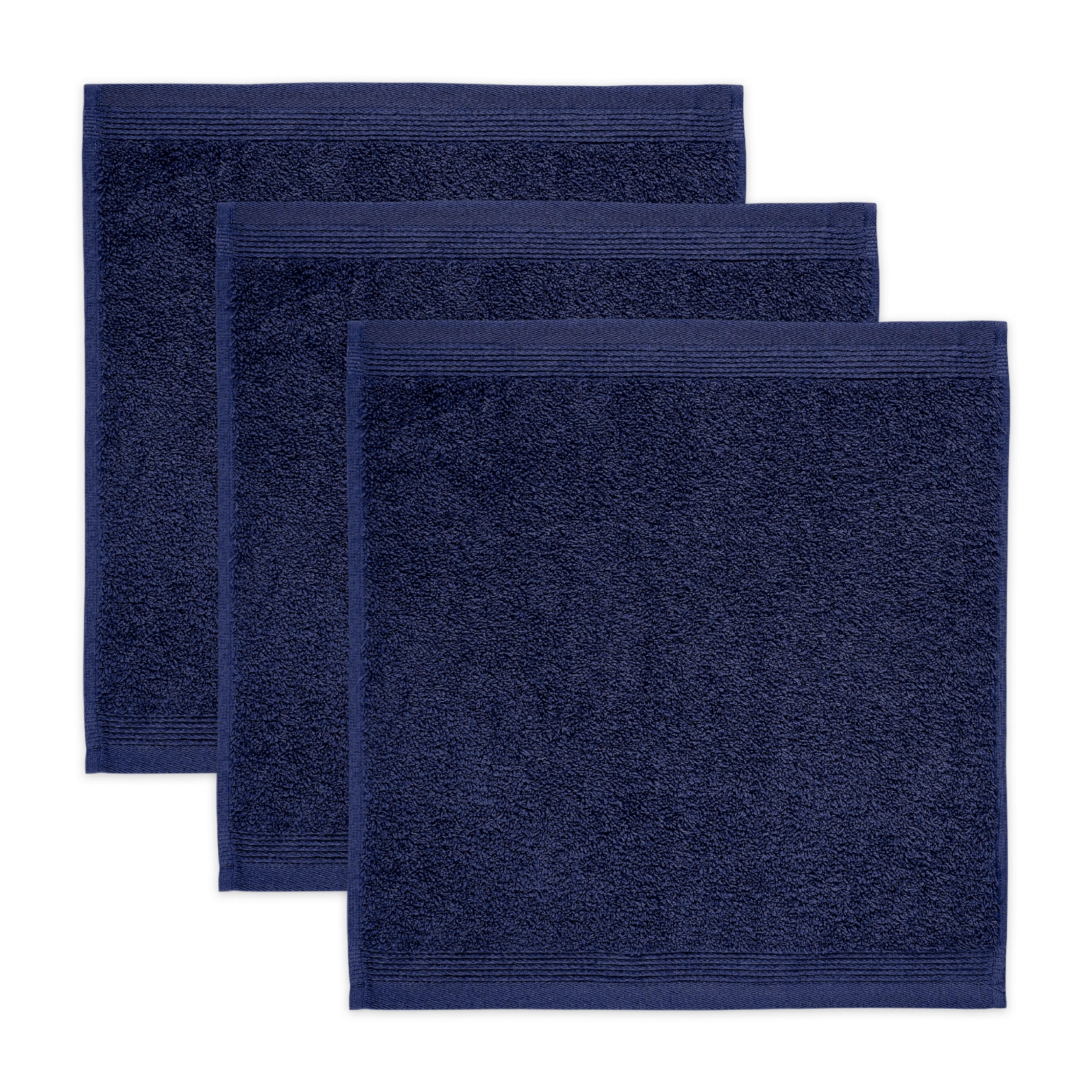 FROTTIERSET Dunkelblau 3-teilig  - Dunkelblau, Basics, Textil (30/30cm) - Moeve