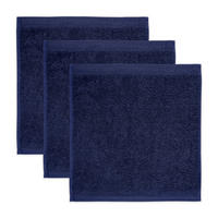 FROTTIERSET Dunkelblau 3-teilig  - Dunkelblau, Basics, Textil (30/30cm) - Moeve