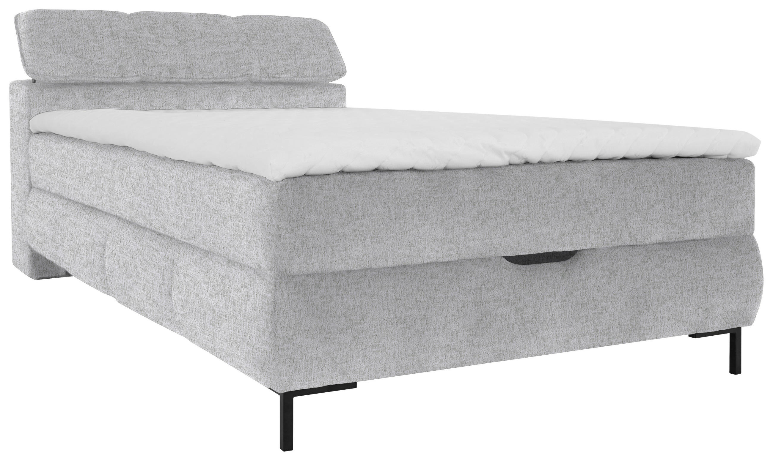 BOXBETT 120/200 cm  in Grau  - Schwarz/Grau, Konventionell, Holz/Holzwerkstoff (120/200cm) - Xora