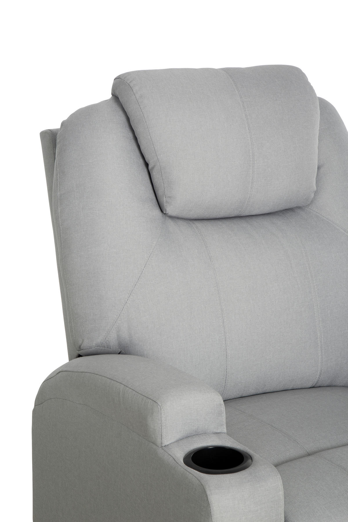 MASSAGESESSEL Mikrofaser Grau    - Schwarz/Grau, MODERN, Textil/Metall (86/110/96cm) - P & B