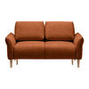 2-SITZER-SOFA in Webstoff Terracotta  - Eichefarben/Terracotta, Modern, Holz/Textil (150/85/92cm) - MID.YOU