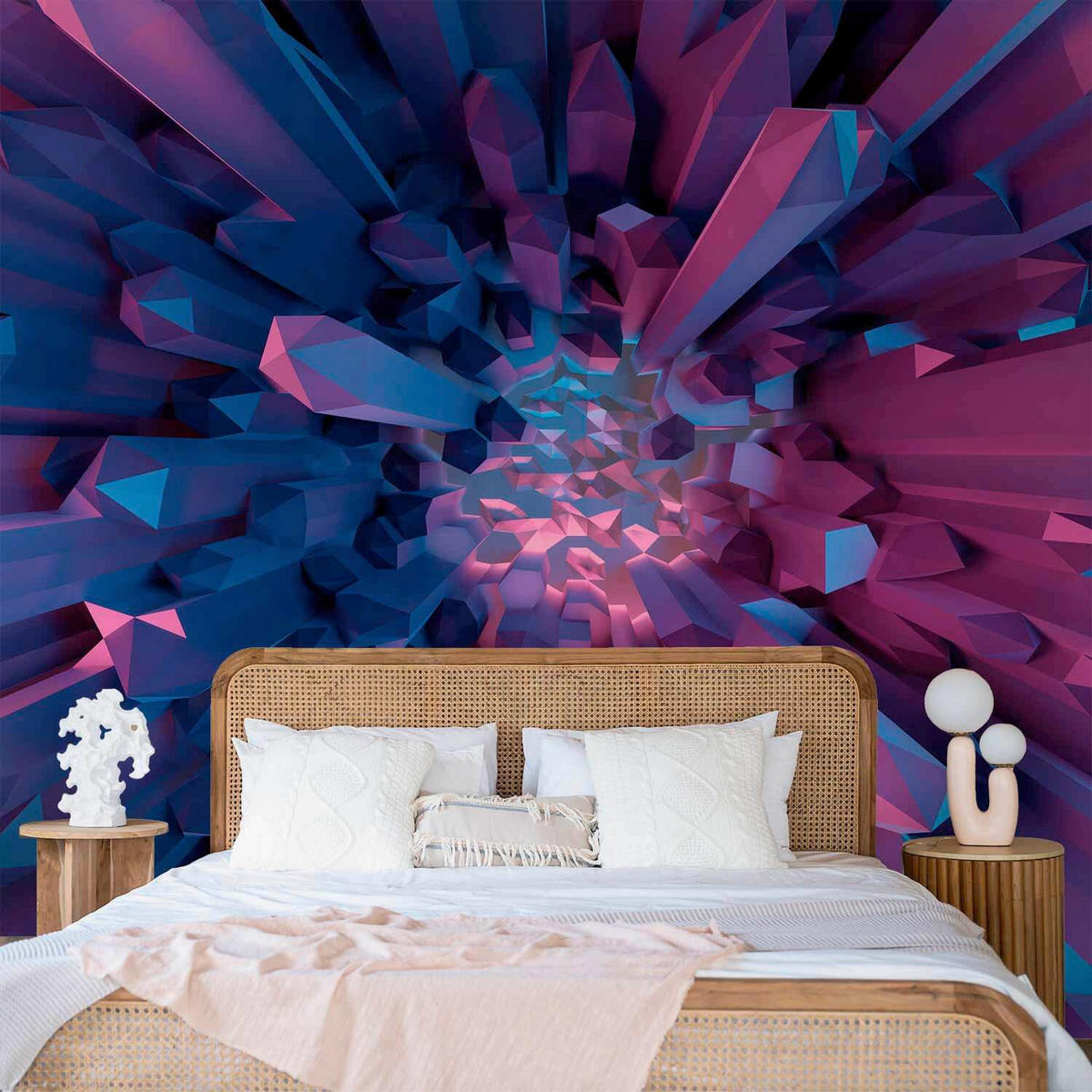 FOTOTAPETE  - Blau/Magenta, LIFESTYLE, Textil (100/70cm) - artgeist