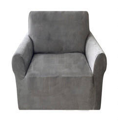 NAVLAKA ZA FOTELJU  VIOLETA  - siva/antracit, Basics, tekstil (75-115/78-102cm)
