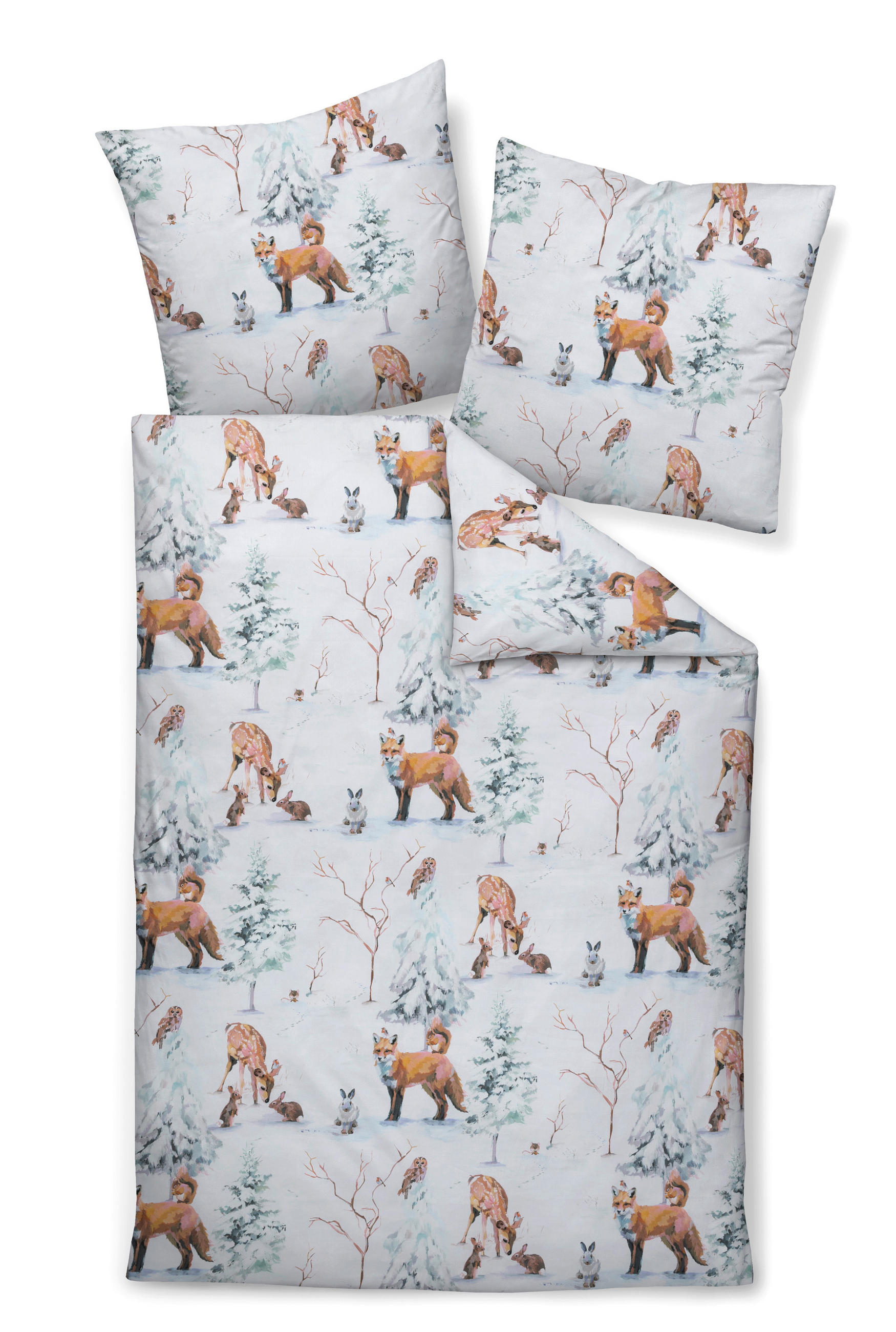 BETTWÄSCHE Makosatin 155/220 cm  - Multicolor, Design, Textil (155/220cm) - Janine