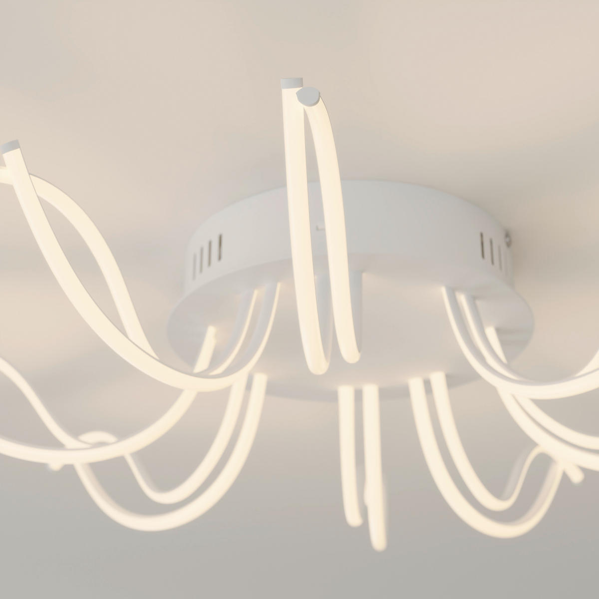 LED-DECKENLEUCHTE Dofida 58/20 cm  - Weiß, Design, Kunststoff/Metall (58/20cm) - Novel