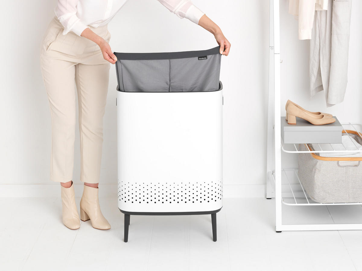 KANTA ZA VEŠ     54/79/32 cm     - bela, Osnovno, metal/plastika (54/79/32cm) - Brabantia